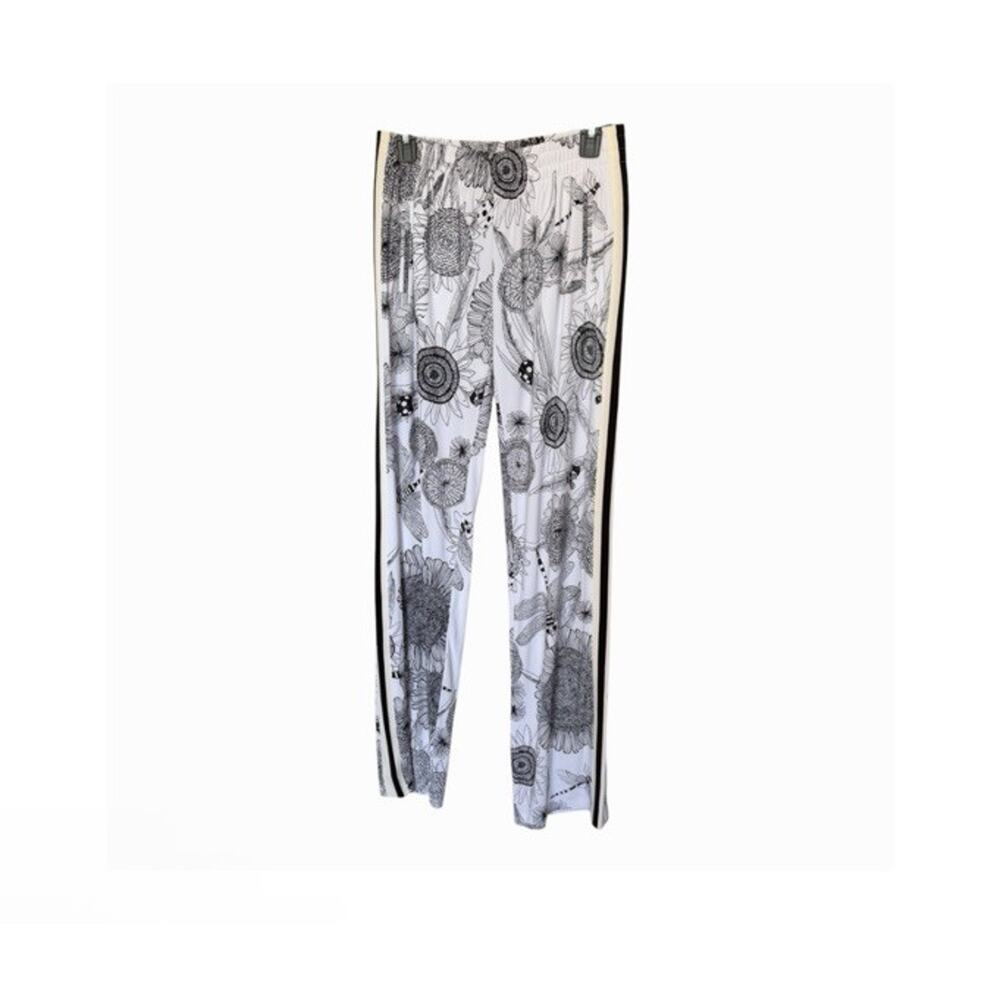 Norma Kamali Odonata Offset Stripe Boyfriend Sweatpants Side Stripe XXS/28 NWT - Picture 2 of 13